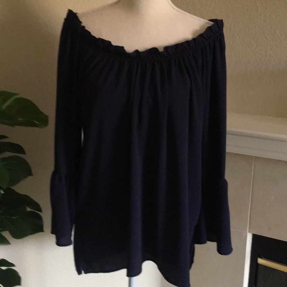 Navy off the Shoulder Tunic